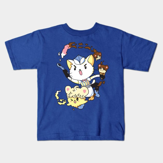 Ice Cream Cat! Kids T-Shirt by franberbegal